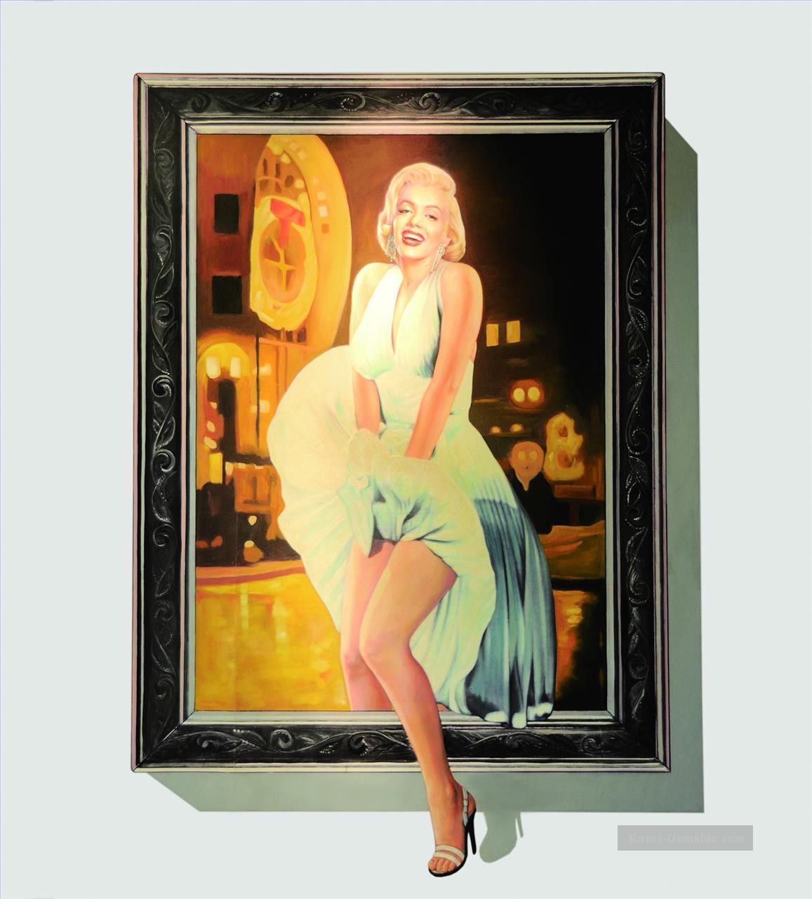 Marilyn Monroe in Rahmen 3D  Ölgemälde